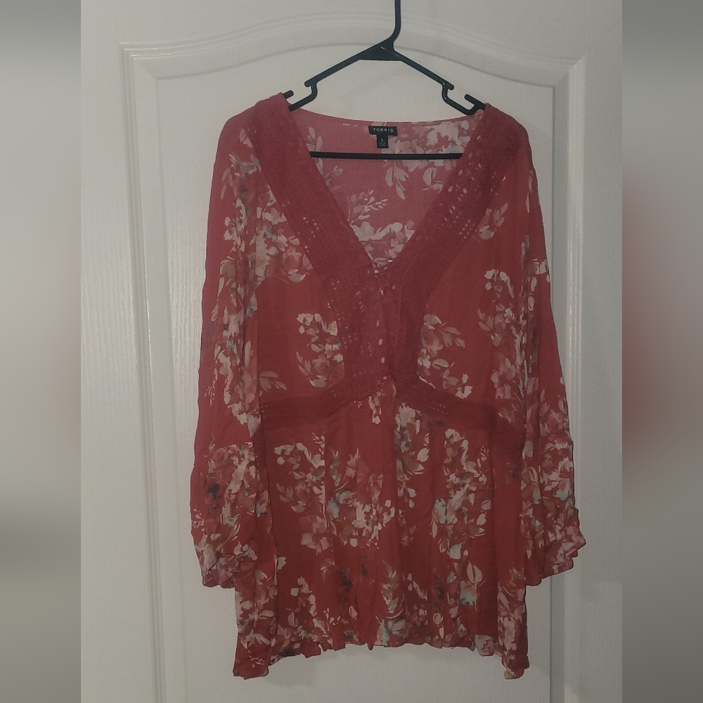 Torrid Red Orange Top